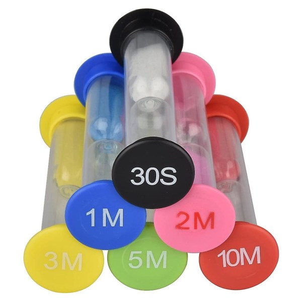 6colors Sand Timer, Hourglass Sandglass Sand Clock Timers 30sec 10mins