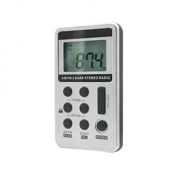 Mini kannettava stereoradio, ladattava, dsp Am Fm 2-kaistainen digitaalinen vastaanotin W