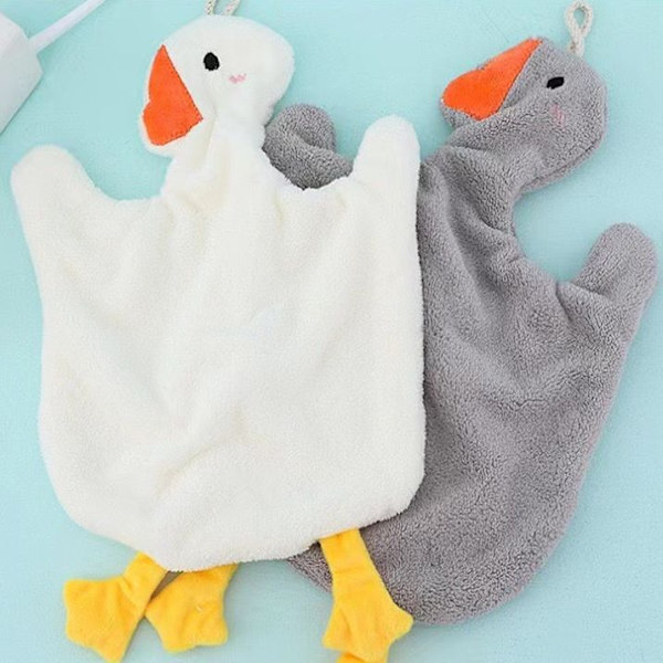 2 stk. Andeformede håndklær, tørkehåndklær, korallfleece håndklær, hurtigtørkende 25*36cm