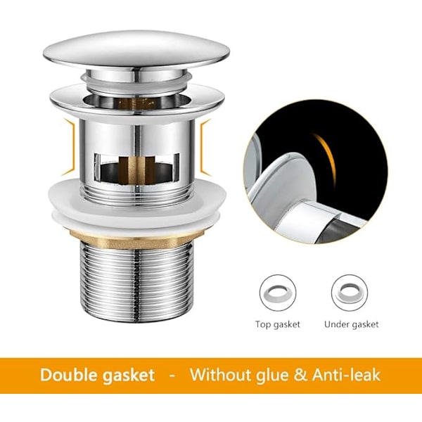 Badrumsavlopp Ejektorisk Handfat Stopp 7,8 cm