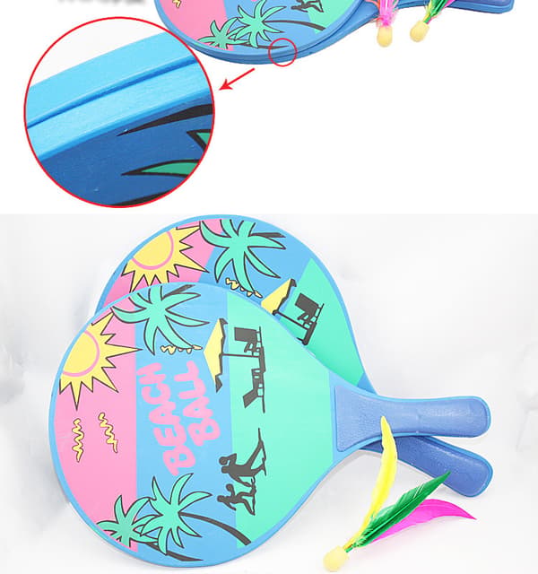 Premium Badminton Racket i tre, Blå, 37,5*23,5cm