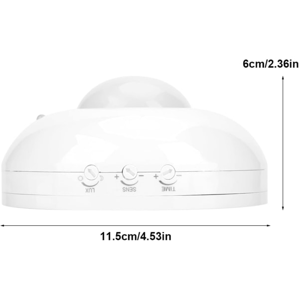 Bevegelsessensor LED-taklamper, innfelt montering, for kjøkkenkorridor baderom, justerbar kroppsbevegelse, infrarød deteksjon, varm hvit