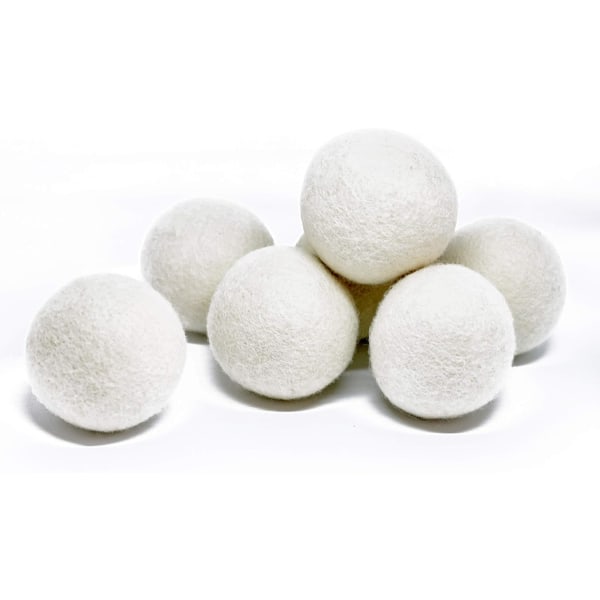 Dryer Balls , 6 Pack, XL Size, Reusable, 100% Organic Premium New Zealand L