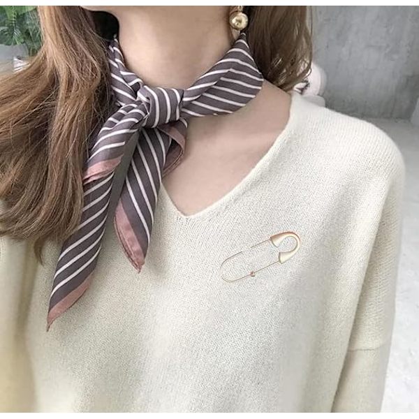 Cardigan Sweater Pin Lapel Brooch Pin Simple Trendy Big Pin Clips Safety Pi