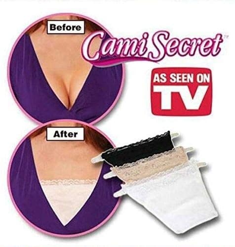 Clip On Mock Camisoles (3 Pack) Hvid Sort Beige