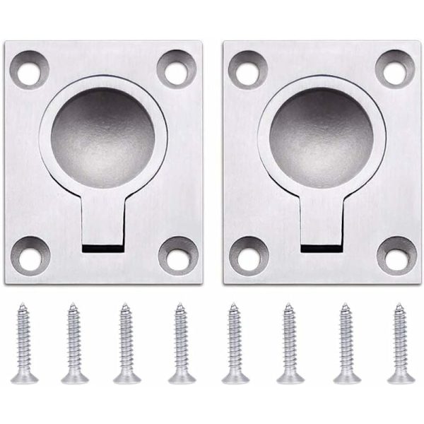 Felle Ring Pull Håndtak Luke Locker Skap Skjult Håndtak 48 x 38mm - St