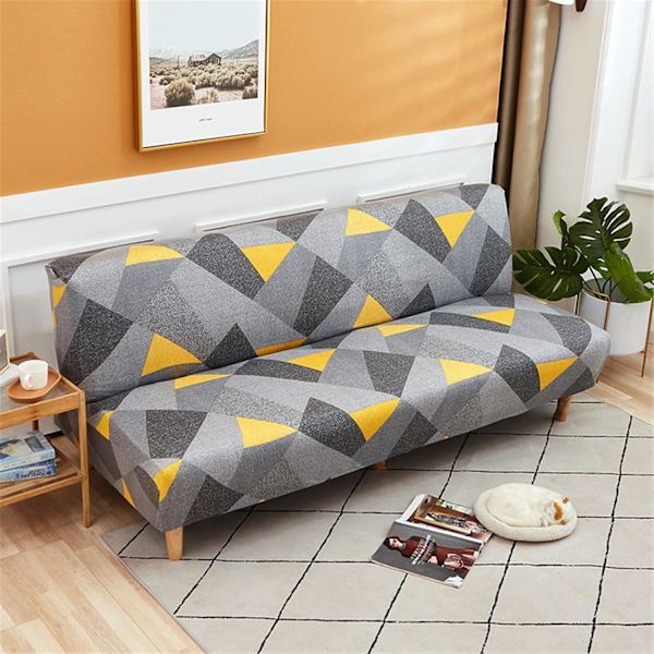 Paket med 1 stretchig sofföverdrag tryckt sofföverdrag armstöd fri halkfri universell soffbäddsskydd futonskydd (160~190cm)