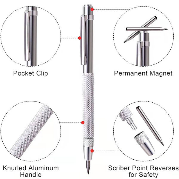 Wolfram Stål Håndværk Positionering Udskæring Markering Pen Gravering Aluminium Eng