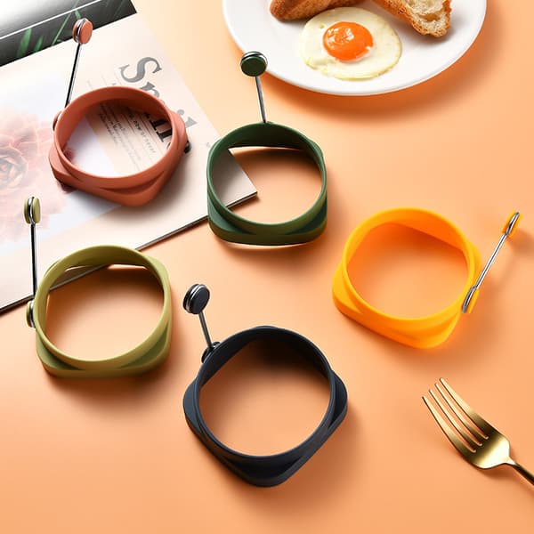 5 stk. silikon egg ringer, non-stick egg ringer sett, egg ringer for matlaging