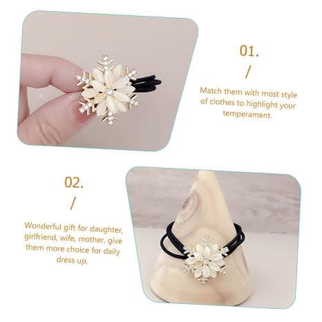 6 st snöflinga flicka hårband elastiska hårband hår scrunchie scrunchies H