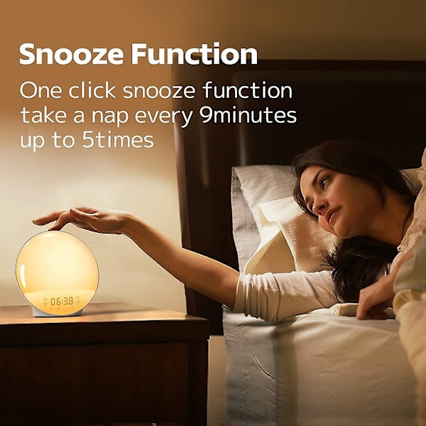 Solopgangs vækkeur - Vækkeur med lys - Gradual Wake Up Light Alarm Clock