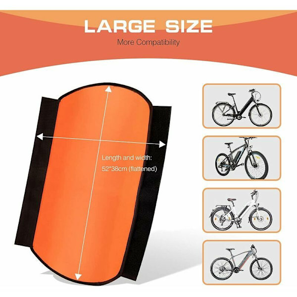 Elcykelbatteriskydd, Elcykelbatteriskydd för 30-40 cm inbyggt ram batteri, Batteriskydd, Förläng batteriets livslängd