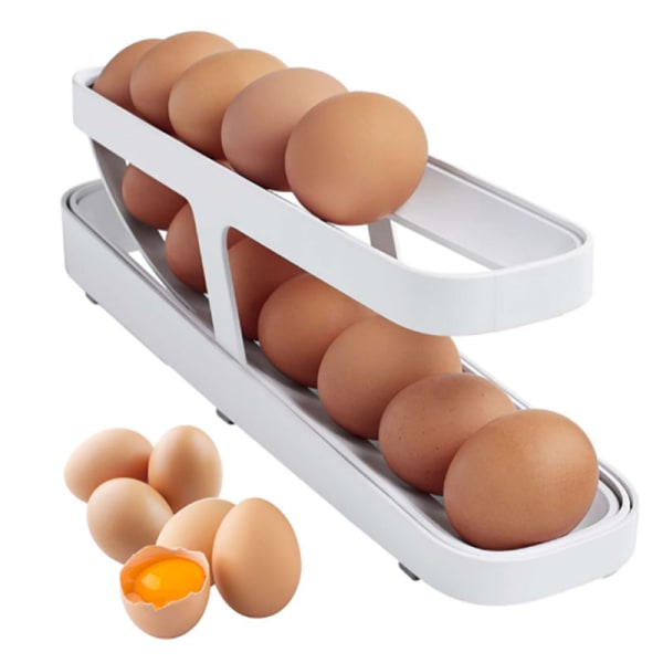 Egg Holder Egg Storage Egg Rack,Multifunctional Egg Box for Eggs,Egg Storage Double Layer Refrigerator,Home Egg Container Kitchen Accessories
