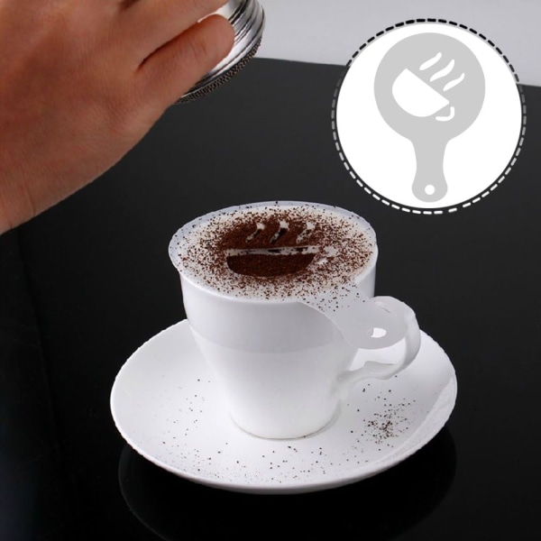 16 stk Kaffedekorasjonssjablonger, Skum Latte Art sjablonger Barista mal