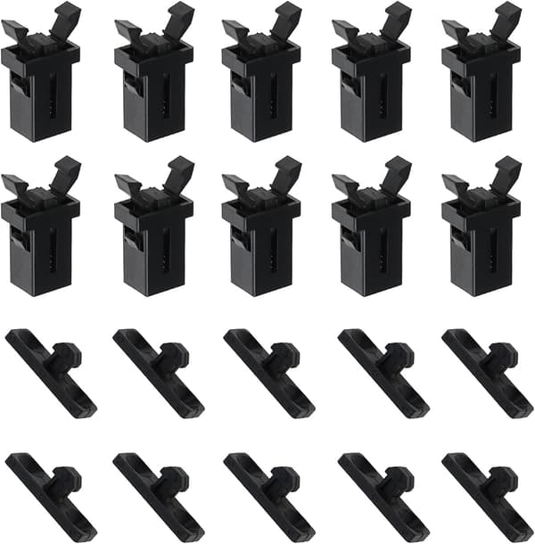 Touch Lid Bin Lock, Plastersättningsspännen, Bin Lock Catch, Ersättningsbehållare Spänne, 10 Par Touch Lid Bin Latch Lock, Svart