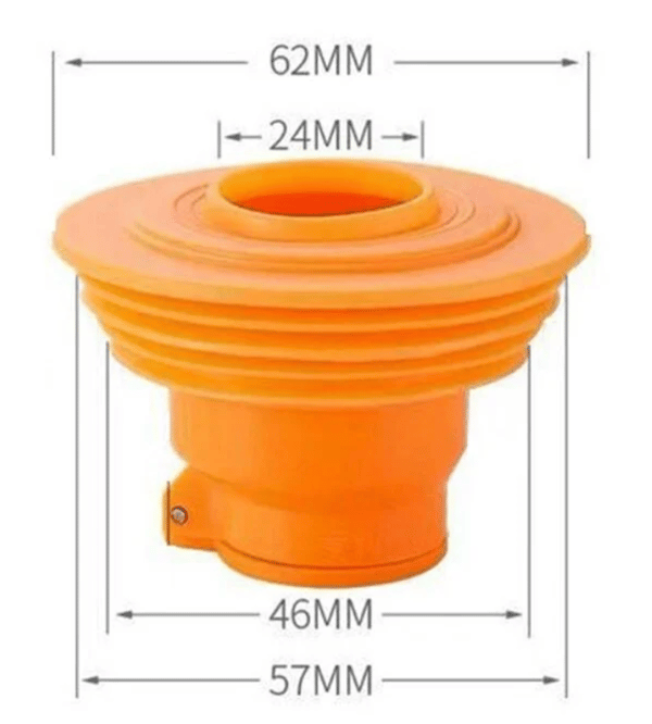 Silikone Anti-Tilbageflow Siphon til Vaskemaskine og Badeværelse (Orange)