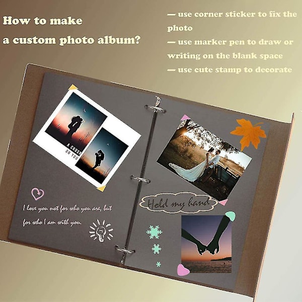 Scrapbook-albumi, diy Vintage Scrap Book itseliimautuva häävieraiden kirja