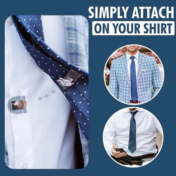 Magnetisk slipshållare Slitstark osynlig slipshållsskjorta Slipklämmor Portabl