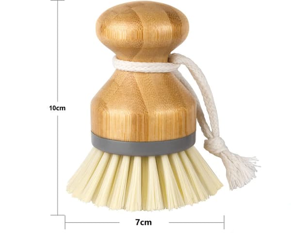 Bambu Handborste Set - Set med 2 Handborstar Skrubber kompatibel Frukt och Grönsaker