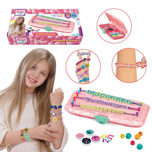 Friendship Armband Making Kit för flickor, DIY-konst och hantverksleksaker