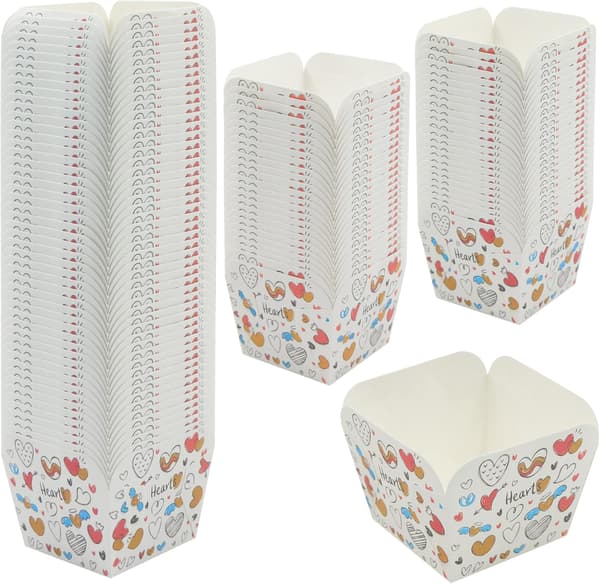 Muffinforme Cupcakeforme Papir - 100 stk. Muffinforme, Tulipan Cupcakeforme
