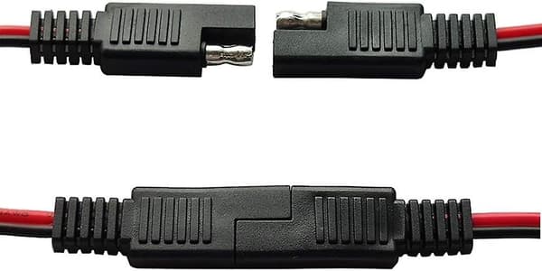 1 til 2 Splitter-forlængerkabel, 14 AWG strømadapter SAE-stik solpanel Sp