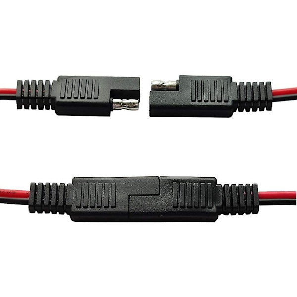 1 till 2 Splitterförlängningskabel, 14awg Strömadapter Sae-kontakt Solpanel Sp