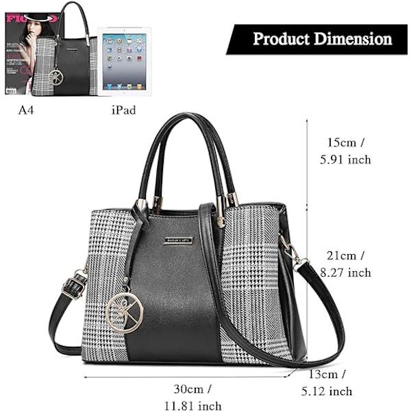 Dames Læder Håndtaske Designer Skulder Tote Crossbody Taske Elegant Top Håndtag Taske til Damer