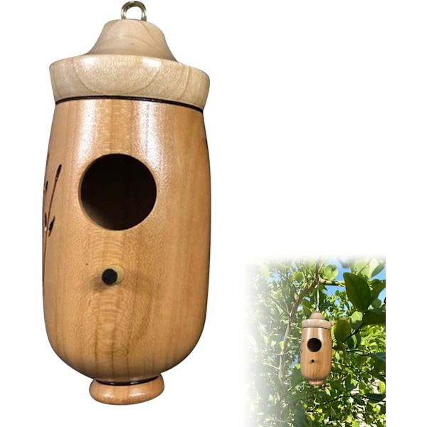 Hängande fågelholk i trä, fågelholk för utomhusbruk, fågelholk, fågelmatare