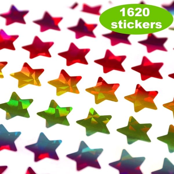 1620 Holografinen Rainbow Small Star Tarrat lapsille Palkinto, käyttäytymismerkki