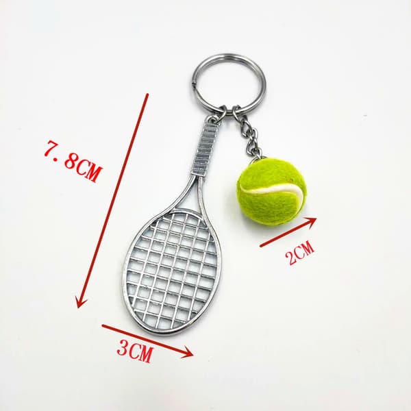 Tennis ketsjer todelt nøglering