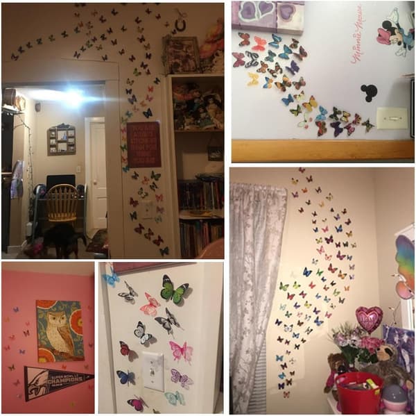 84PCS Butterfly Wall Decals - 3D Butterflies Decor for Wall Removable Mural