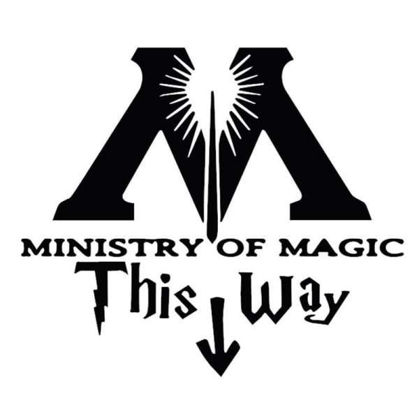 Ministry of Magic This Way Decal-klistermærke 7,5-tommer gange 6,4-tommer Premium Q