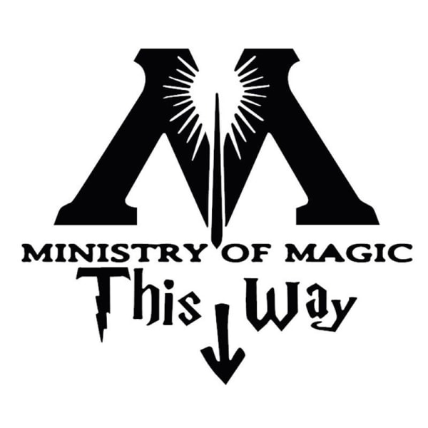 Ministry of Magic This Way klistremerke 7,5 tommer x 6,4 tommer Premium Q