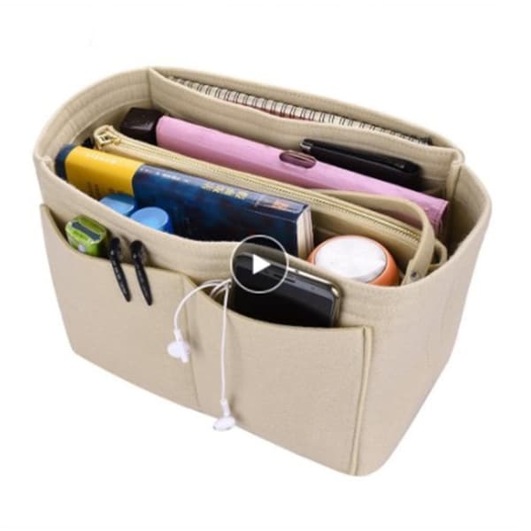 Indsatspose til håndtaske Make Up Organizer Filt Indsatspose til hånd