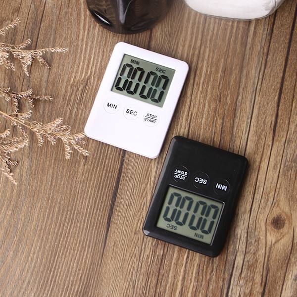 1 stk. Digitalt køkkentimer Mini magnetisk køkkentimer LED nedtællingstimer