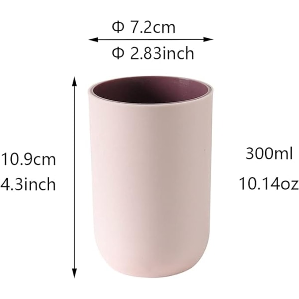 Kopp 10,5oz, Okrossbar återanvändbar drickskopp set om 2, plast