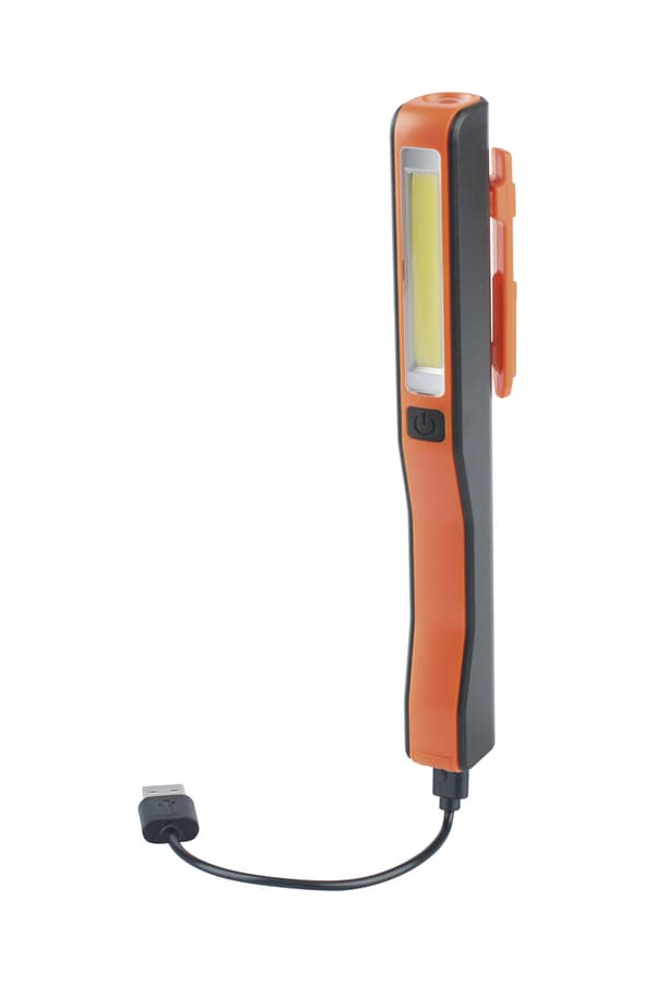 Tasku Pen -työvalo, USB-ladattava COB LED -taskulamppu, pidike