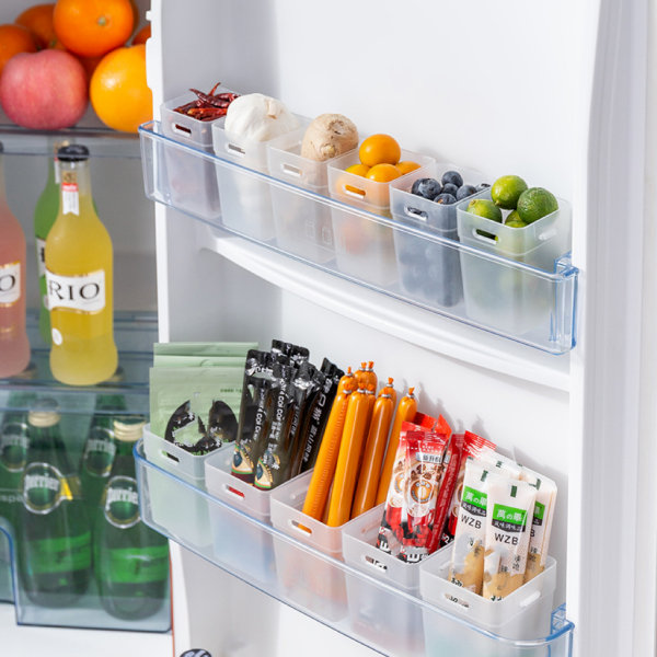 12 STK Kjøleskapskasser for kjøleskapssidedørhylle Plast Utensi