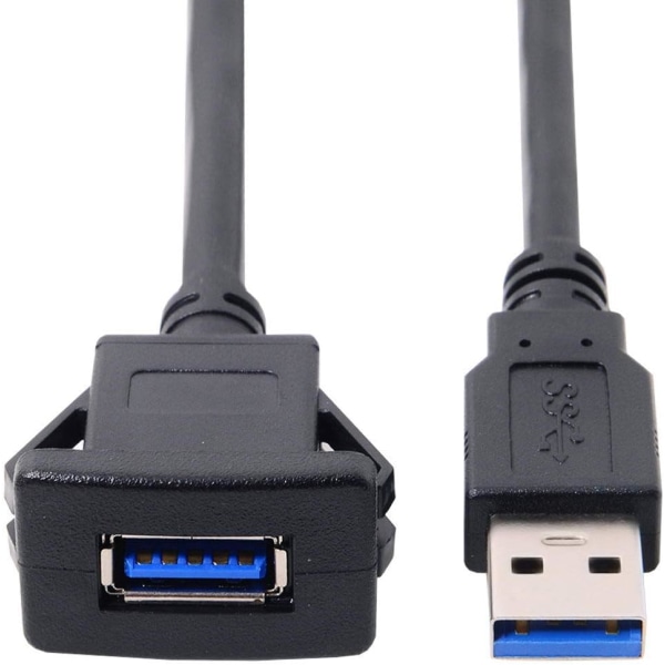 Vanntett USB 3.0-hjelpekabel for dashbord 1 m