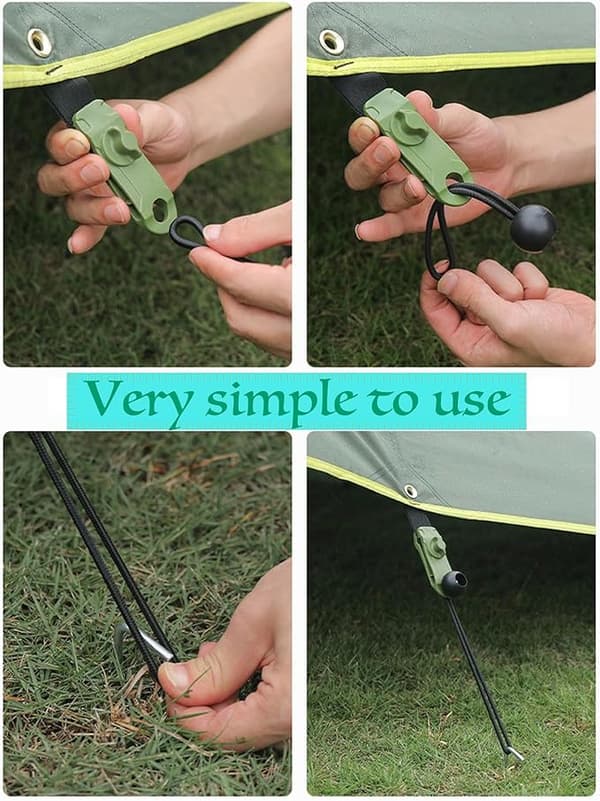 30 stk elastiske spennere med ball, elastisk strikk, presenningstrammer for