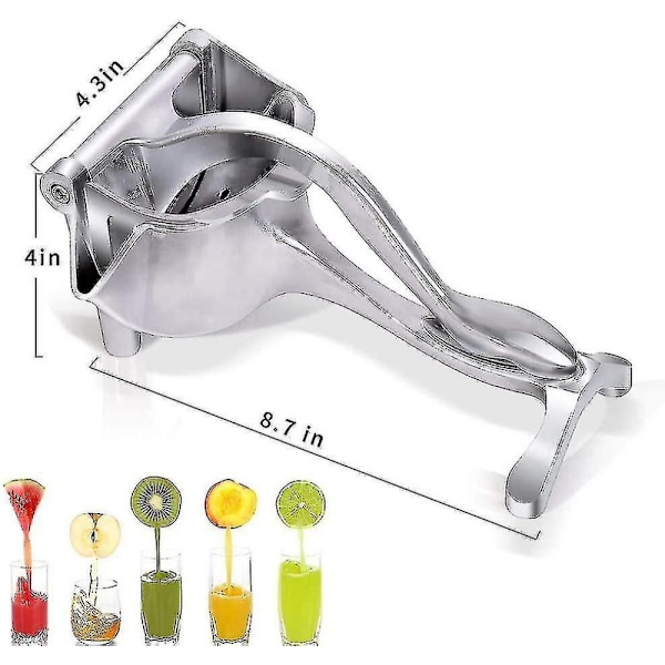 Citronpresser, ny rustfri stål manuel frugtpresser Heavy Duty Alloy Citron