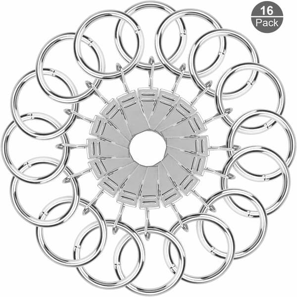 Gardinklip med ringe (Φ25mm) (16 stk.) - Rustfrit rustfrit stål