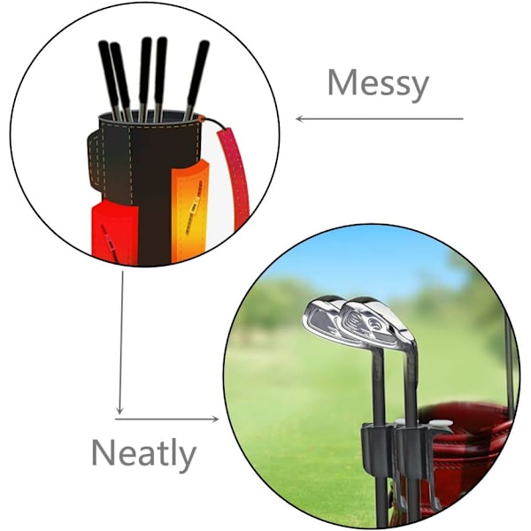 12 holdbare plastik putting clips til golftilbehør til mænd og kvinder (sort