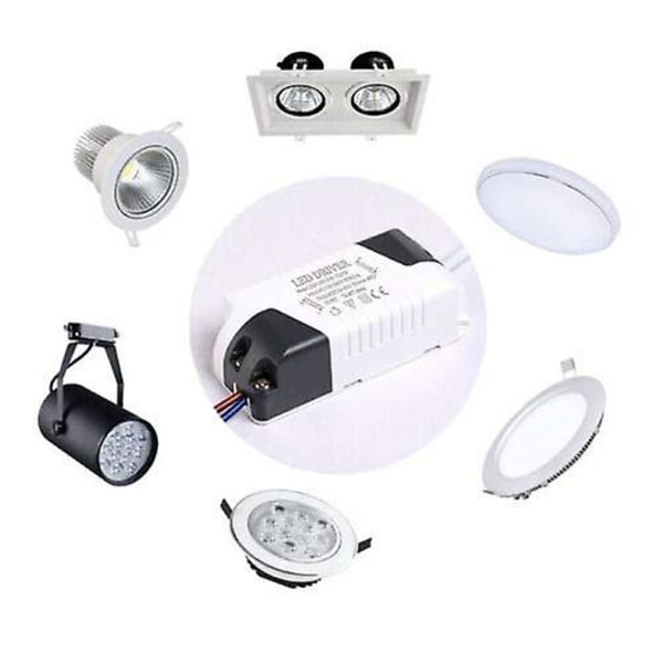 2x LED-driver, 24-36 W, transformator for LED-taklampe, LED-panel strømforsyning