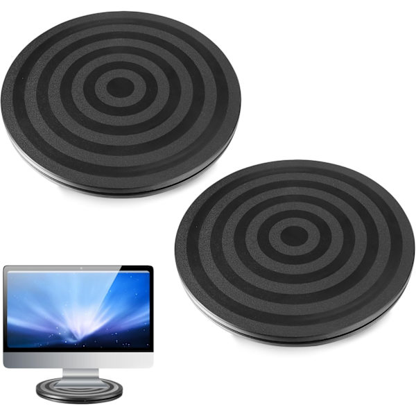 Pcs Snurrplatta, 20cm Universal Plast Roterande Platta 360 Grader Rund Roterande Brick Manuell Snurrplatta med Stålkulager för TV Dator Hantverk