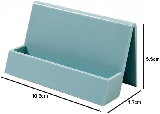 2 stk. visitkortholder i plast til visitkort (blå, beige)