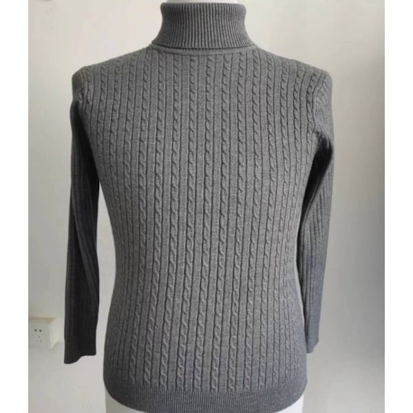 Herr Slim Turtleneck Tröja Casual Twisted Stickad Pullover Tröjor