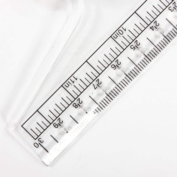 Parallel Drafting Ruler Rolling Ruler med Vinkelmåler Plast Ruler Drafting Tool til Ingeniør