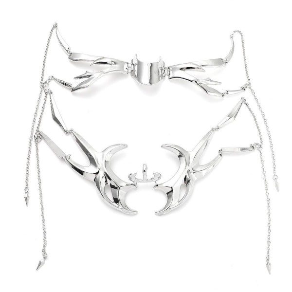 2ST Punk mekanisk mask, oregelbunden metall halvmask ansiktsslitage Ac